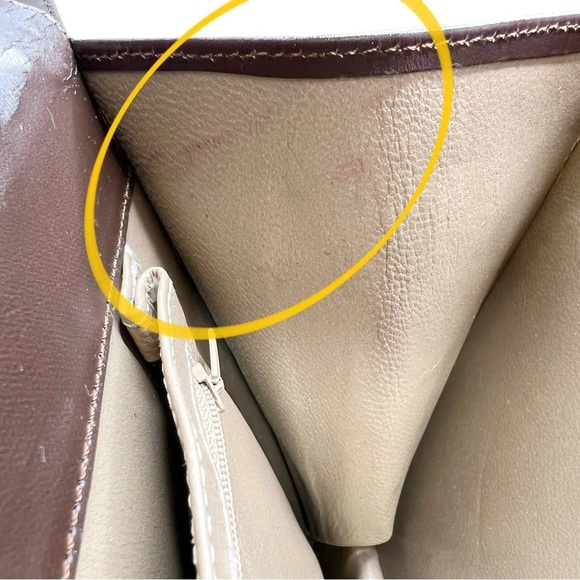 Brown Faux Leather & Suede Patchwork Front Shoulder Purse - Picture 13 of 15